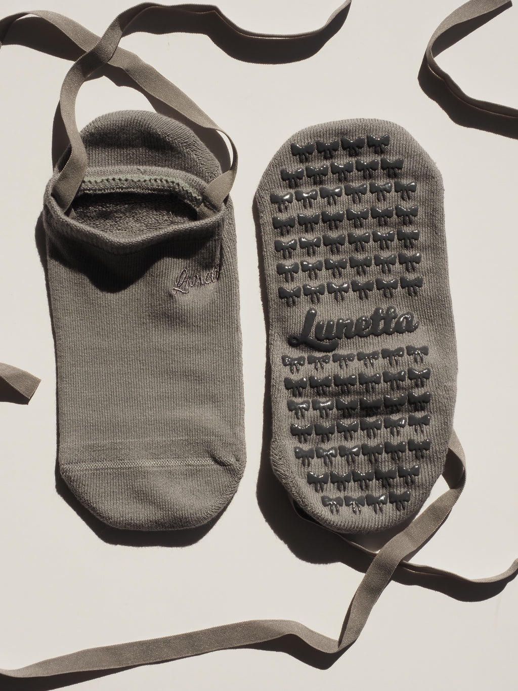 Product shot of Ballet Charcoal grip socks