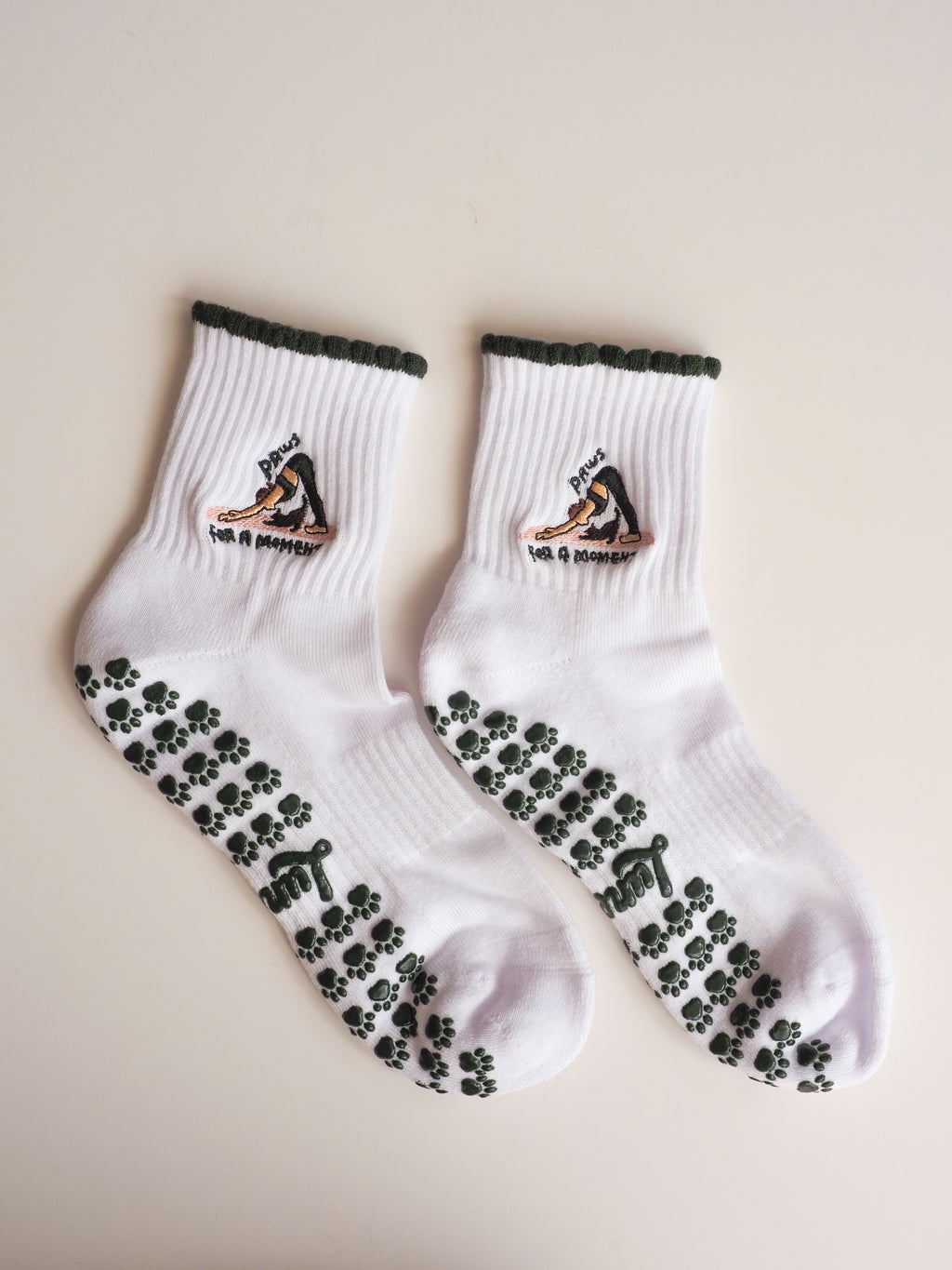 Product shot of Cat & Yoga grip socks