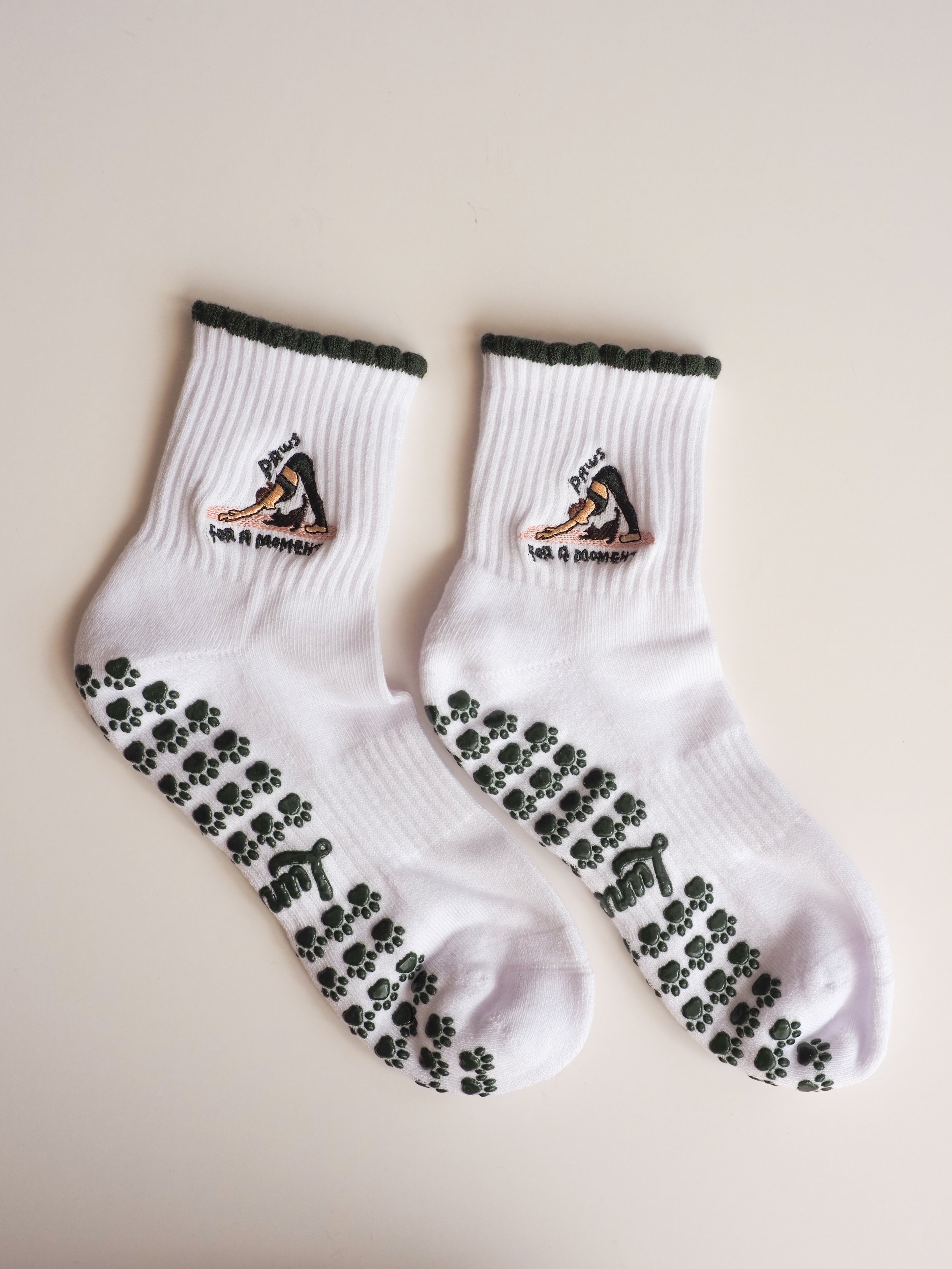 Product shot of Cat & Yoga grip socks